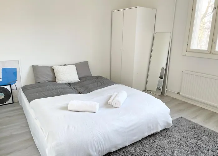 Double Bed In An With Lovely Cats Helsinki